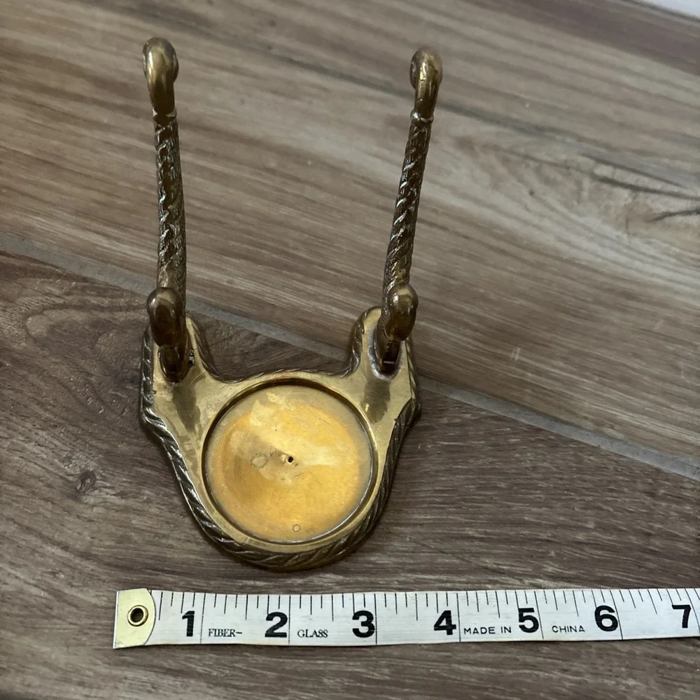 Vintage Mottahedeh Museum Repro Solid Brass Cup and Saucer Display Stand Holder